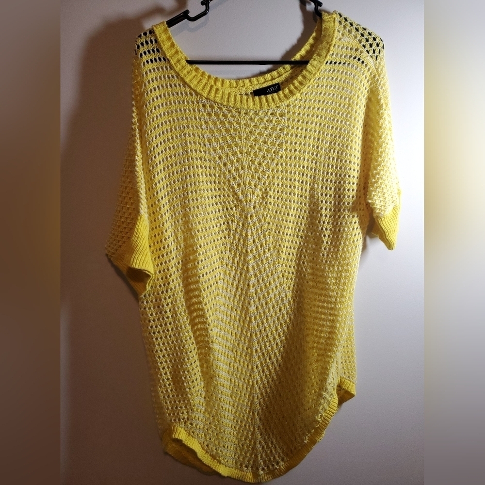 ANA Yellow Knit Sweater or Coverup